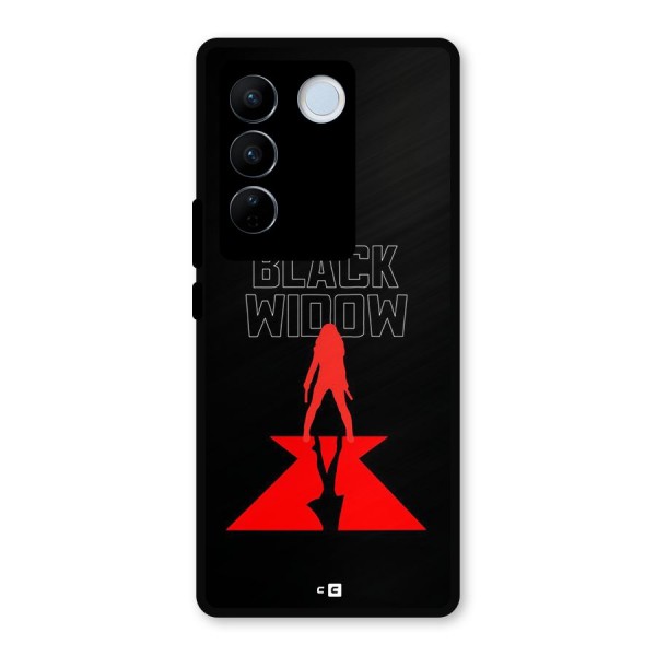 Black Widow Metal Back Case for Vivo V27