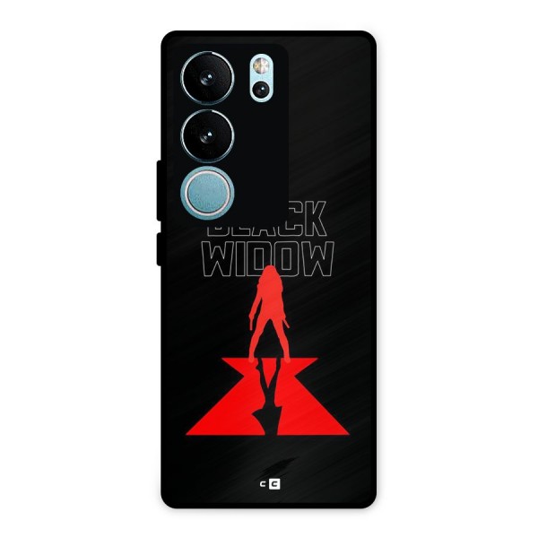 Black Widow Metal Back Case for Vivo V29 Pro