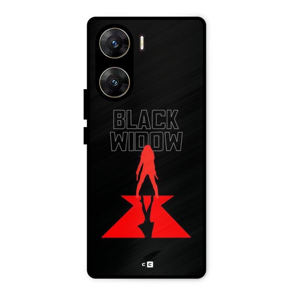 Black Widow Metal Back Case for Vivo V29e