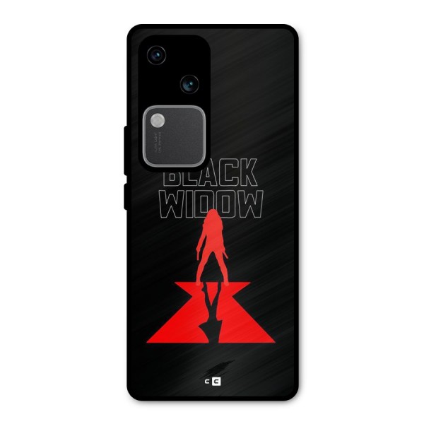 Black Widow Metal Back Case for Vivo V30