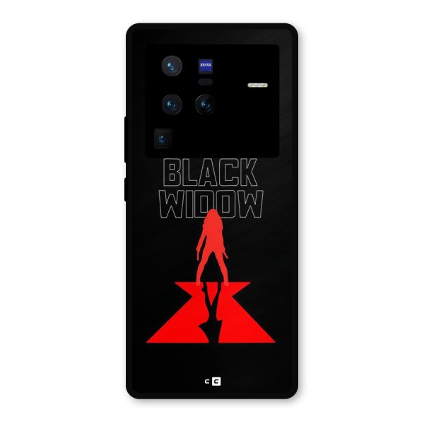 Black Widow Metal Back Case for Vivo X80 Pro