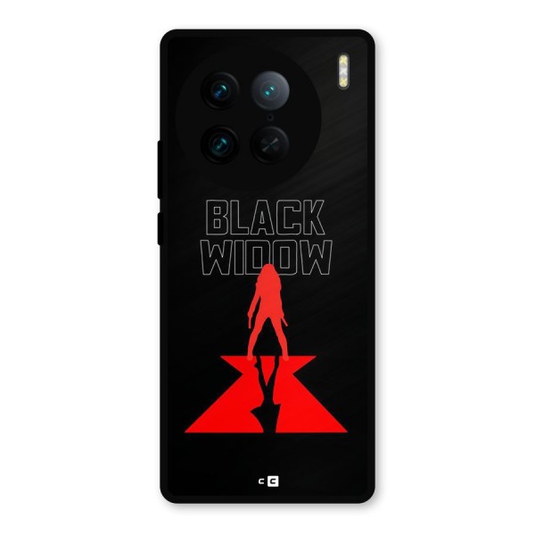 Black Widow Metal Back Case for Vivo X90 Pro