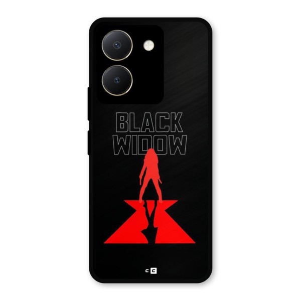 Black Widow Metal Back Case for Vivo Y36