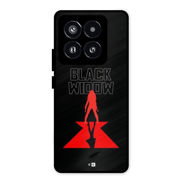 Black Widow Metal Back Case for Xiaomi 14 Pro