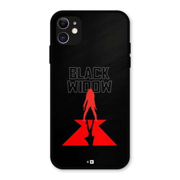 Black Widow Metal Back Case for iPhone 11