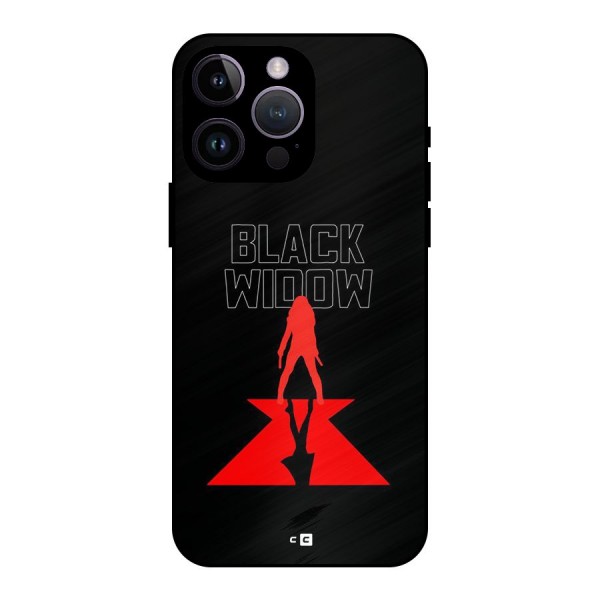 Black Widow Metal Back Case for iPhone 14 Pro Max