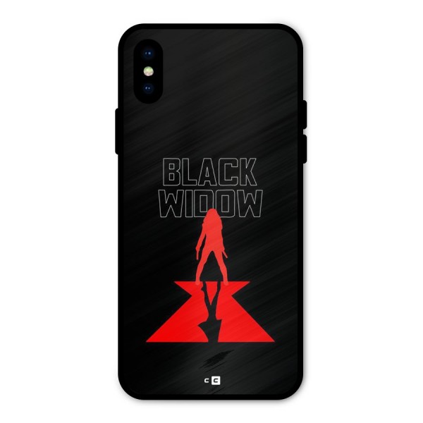 Black Widow Metal Back Case for iPhone XS