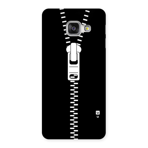 Black Zipper Back Case for Galaxy A3 2016