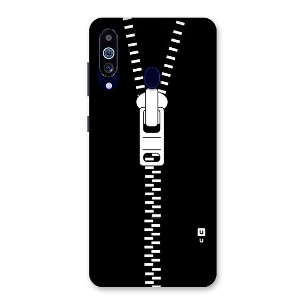 Black Zipper Back Case for Galaxy A60