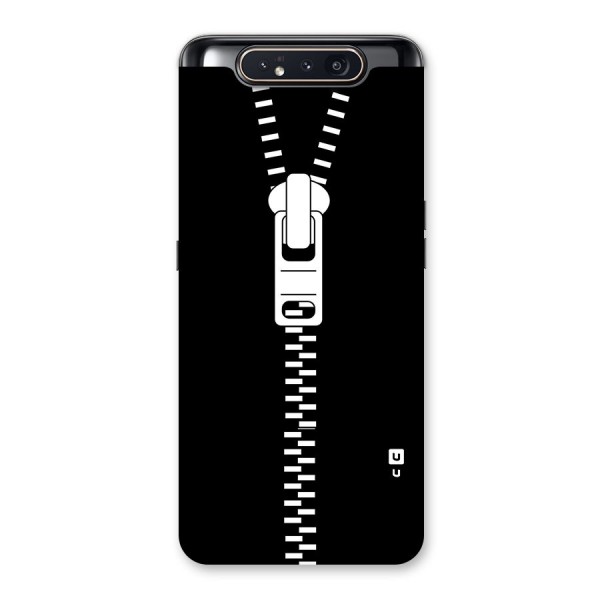 Black Zipper Back Case for Galaxy A80