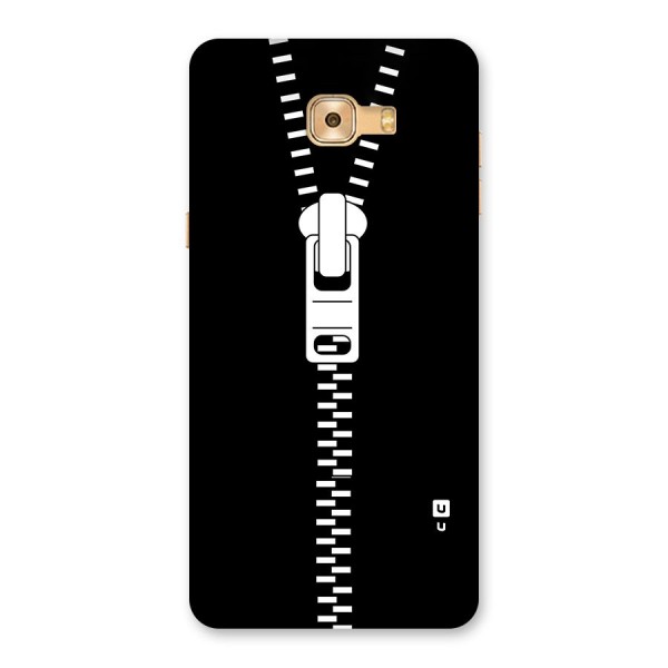 Black Zipper Back Case for Galaxy C9 Pro