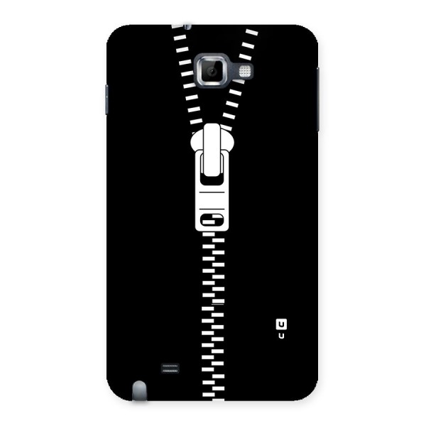 Black Zipper Back Case for Galaxy Note