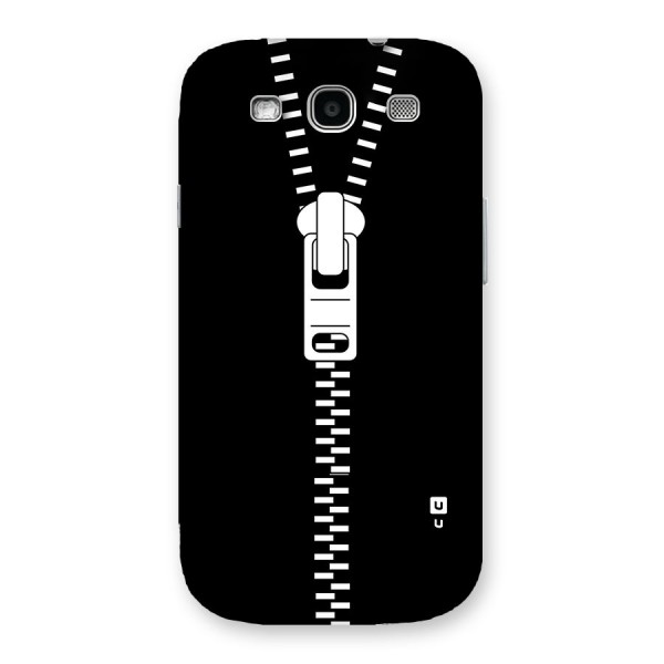 Black Zipper Back Case for Galaxy S3 Neo