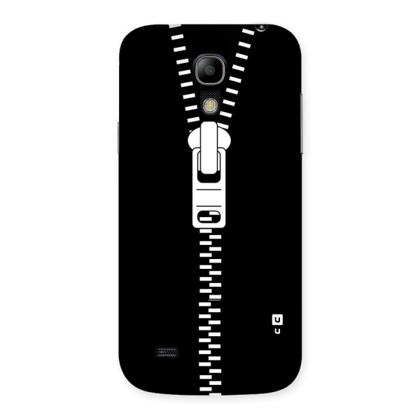 Black Zipper Back Case for Galaxy S4 Mini