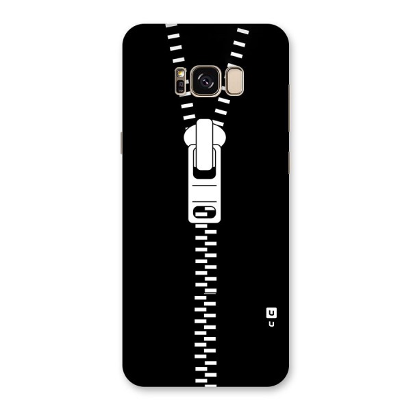 Black Zipper Back Case for Galaxy S8 Plus