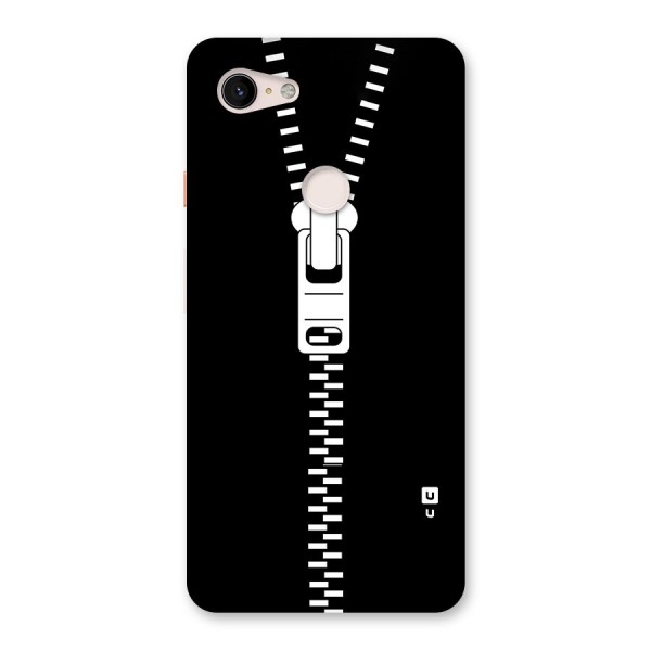 Black Zipper Back Case for Google Pixel 3 XL