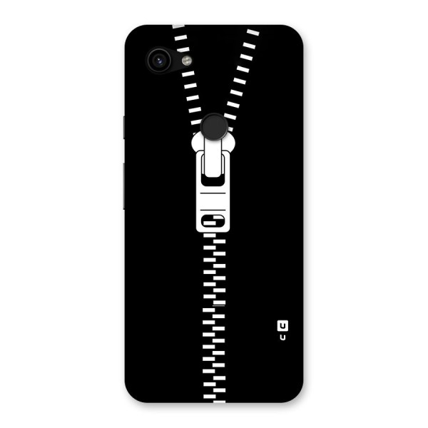 Black Zipper Back Case for Google Pixel 3a XL