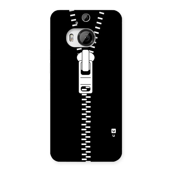 Black Zipper Back Case for HTC One M9 Plus