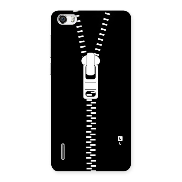 Black Zipper Back Case for Honor 6