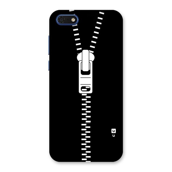 Black Zipper Back Case for Honor 7s