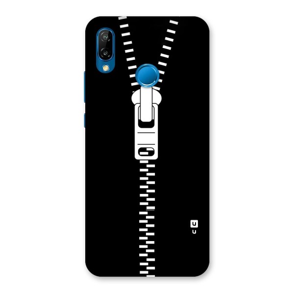 Black Zipper Back Case for Huawei P20 Lite