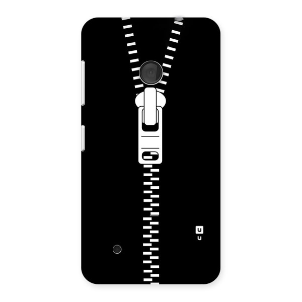 Black Zipper Back Case for Lumia 530