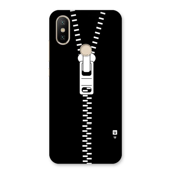 Black Zipper Back Case for Mi A2