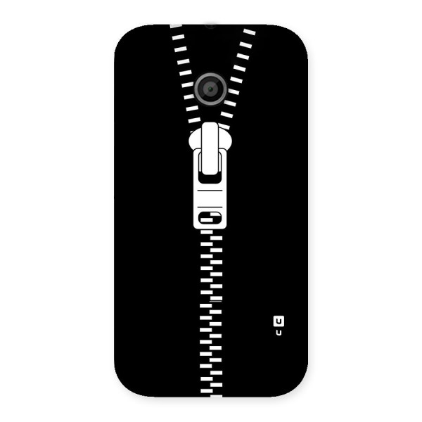 Black Zipper Back Case for Moto E