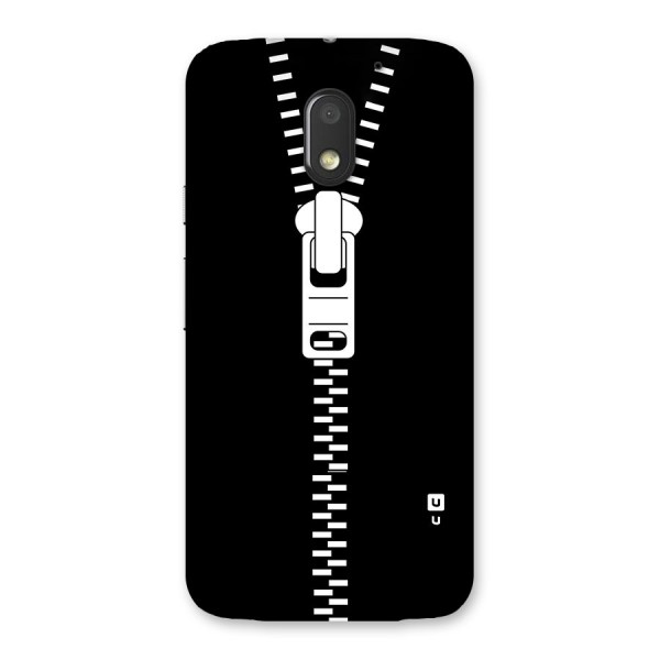 Black Zipper Back Case for Moto E3 Power