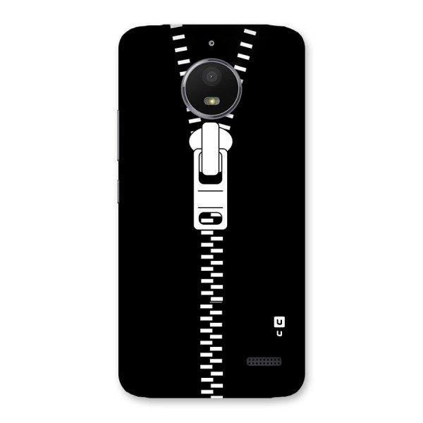 Black Zipper Back Case for Moto E4