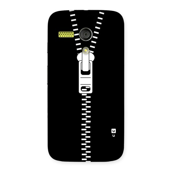 Black Zipper Back Case for Moto G