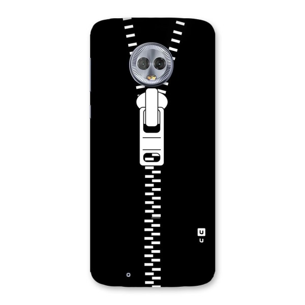 Black Zipper Back Case for Moto G6