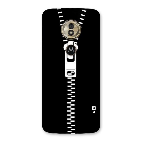 Black Zipper Back Case for Moto G6 Play