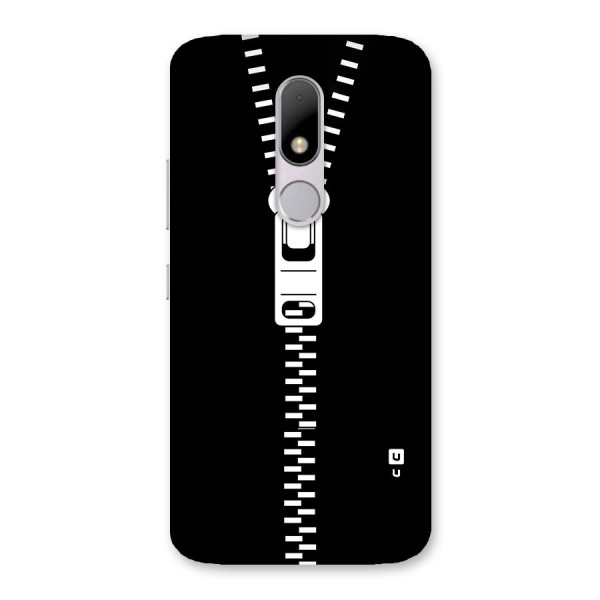 Black Zipper Back Case for Moto M