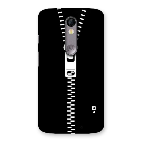 Black Zipper Back Case for Moto X Force