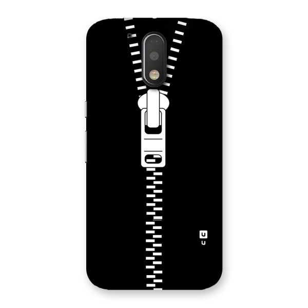 Black Zipper Back Case for Motorola Moto G4