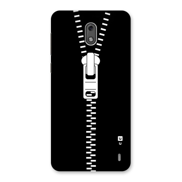 Black Zipper Back Case for Nokia 2