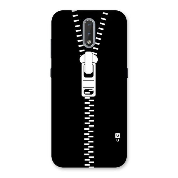 Black Zipper Back Case for Nokia 2.3