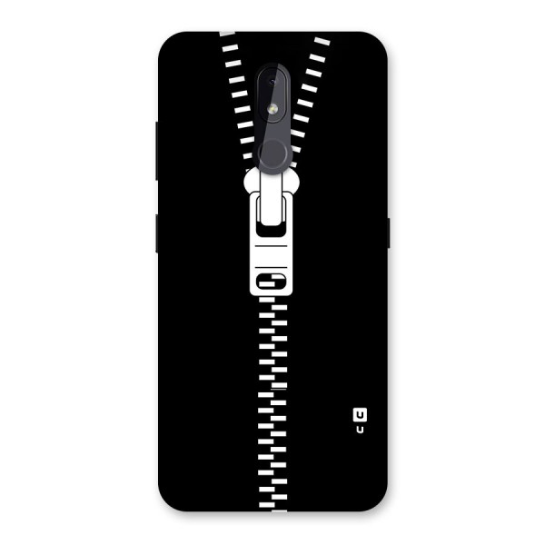 Black Zipper Back Case for Nokia 3.2