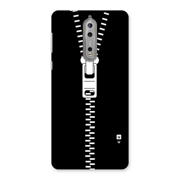 Black Zipper Back Case for Nokia 8