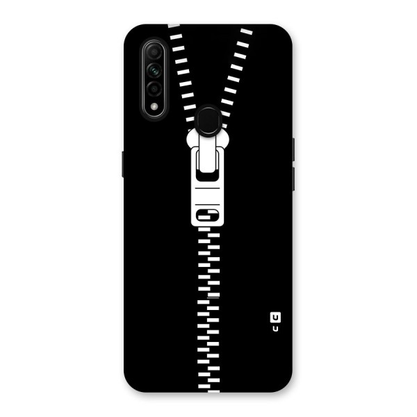 Black Zipper Back Case for Oppo A31