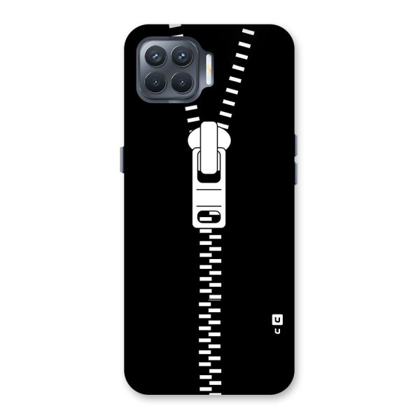 Black Zipper Back Case for Oppo F17 Pro