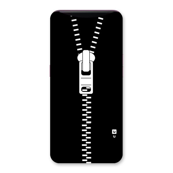 Black Zipper Back Case for Oppo Find X