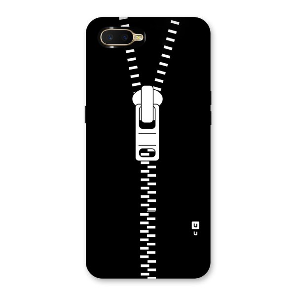 Black Zipper Back Case for Oppo K1