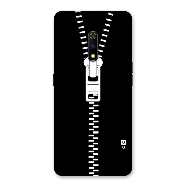 Black Zipper Back Case for Realme X