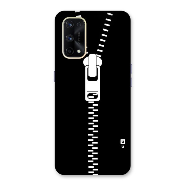 Black Zipper Glass Back Case for Realme X7 Pro