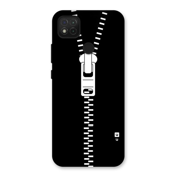 Black Zipper Back Case for Redmi 9C