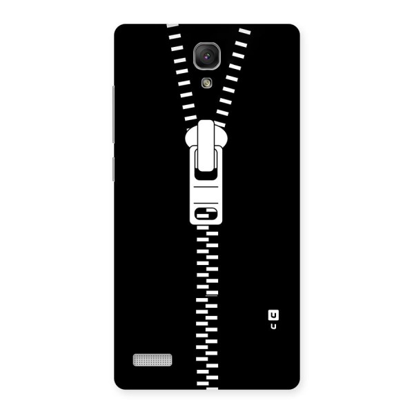 Black Zipper Back Case for Redmi Note