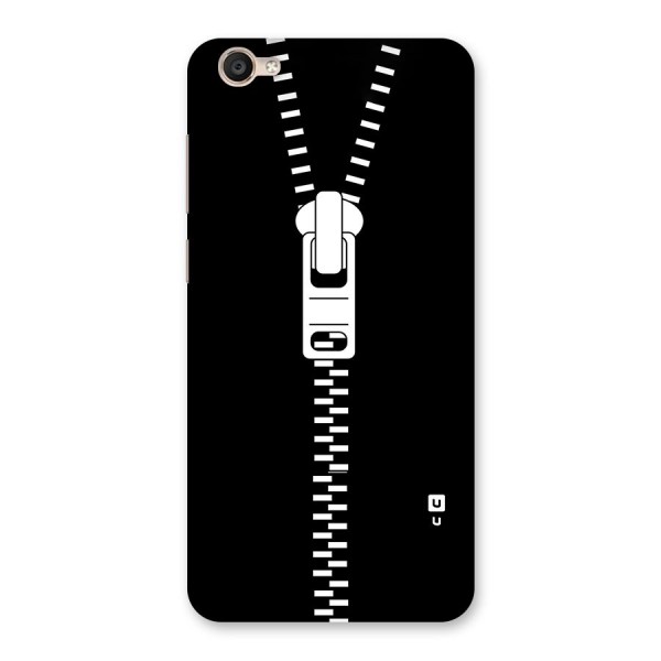 Black Zipper Back Case for Vivo Y55