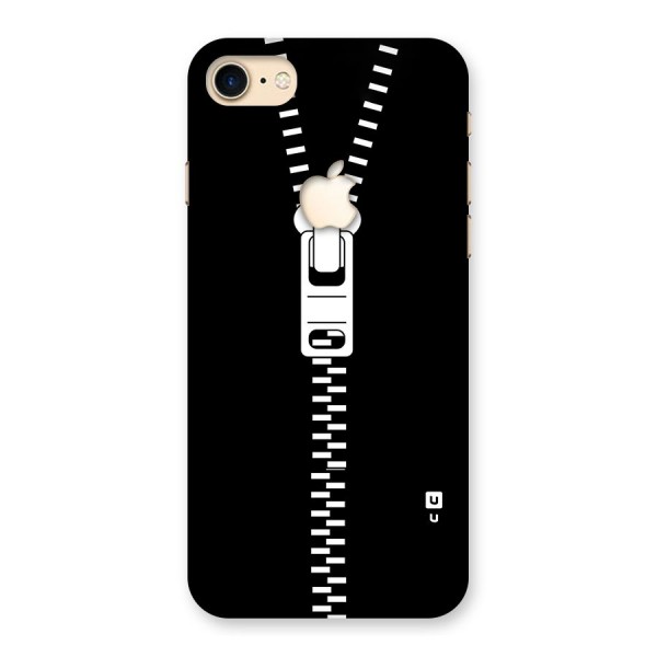 Black Zipper Back Case for iPhone 7 Apple Cut